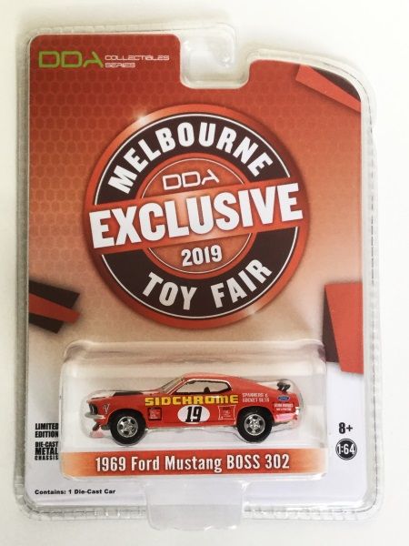 1:64 DDA/Greenlight 1969 Ford Mustang Boss 302 #19 Melbourne Toy