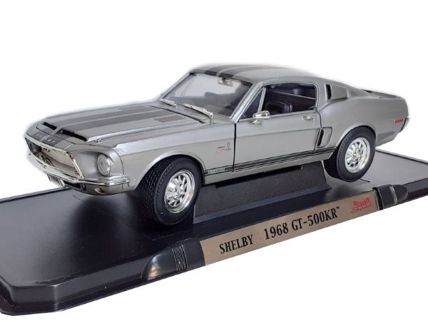 1:18 Road Signatures 1968 Shelby GT-500KR Mustang Silver w/Black