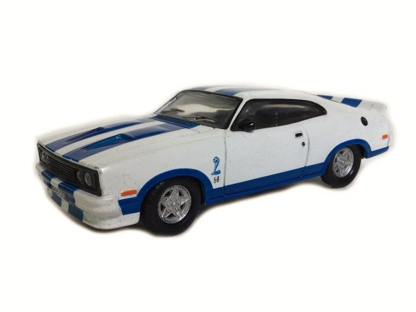 1:43 TRAX Ford Falcon XC White/Blue Cobra Livery Diecast Model
