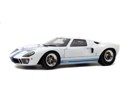 1:18 Solido Ford GT40 Widebody White w/Blue Stripes Diecast Model