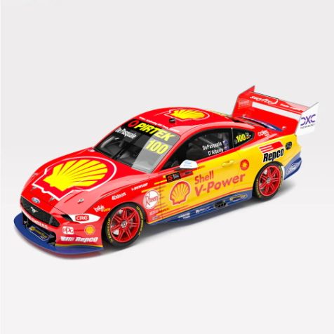  Authentic Collectables 1:43 Scale Shell V-Power Racing Team #100 Ford Mustang GT - 2022 Repco Bathurst 1000 - Drivers: Anton De Pasquale / Tony D'Alberto (DJR 1000 Races Livery)