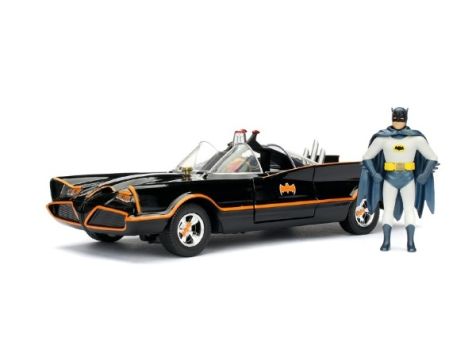 JADA Toys Metals Diecast Series Classic TV Series BATMOBILE - Black with Orange Trim - The Batman Collection
