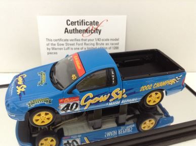 1:43 Classic Carlectables Gow St. Ford Racing Brute Ford Falcon AU XR8 Ute #40 Driver: Warren Luff