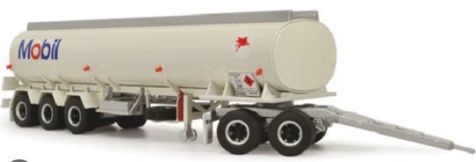 PREORDER 1:64 Highway Replicas Tanker Trailer and Dolly Mobil