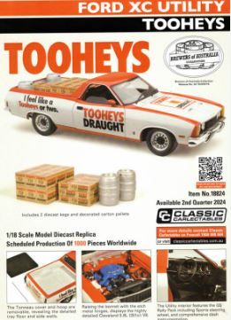 PREORDER 1:18 Classic Carlectables Ford XC Utility - Tooheys Australian Brewers Colection #3