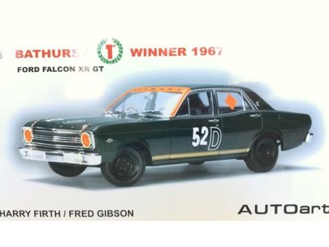 1967 1:18 AUTOart Bathurst Winning Ford XR Falcon GT #52D Firth/Gibson Signed by Both Drivers!