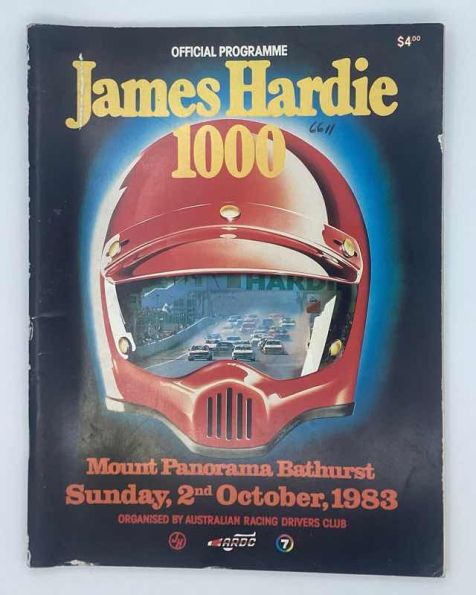 1983 James Hardie 1000 Official Program - 2nd October 1983 - front cover