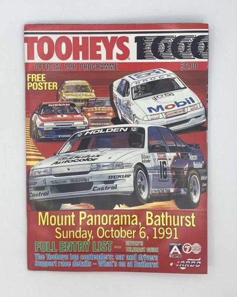 1991 Tooheys 1000 Official Programme - Sunday, 6th October 1991
