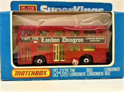 Matchbox Super Kings - Londoner Bus - London Dungeon/Bridge Station - K-15