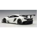 1:18 Autoart McLaren 650S GT3 White/Black Accents