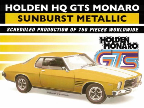 1:18 Classic Carlectables Holden HQ GTS Monaro in Sunburst Metallic
