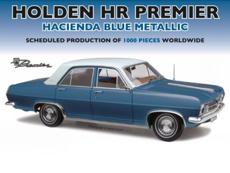 1:18 Classic Carlectables Holden HR Premier in Hacienda Blue Metallic