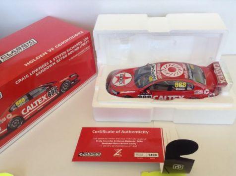 PRE-ORDER Classic Carlectables Craig Lowndes/Steven Richards 2016 Holden Commodore #888 in Sandown Retro Round Livery