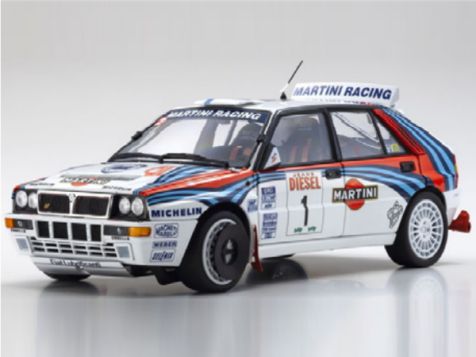 1:18 Kyosho 1992 Sanremo Rally Lancia Delta HF Integrale #1 Kankkunen/Piironen