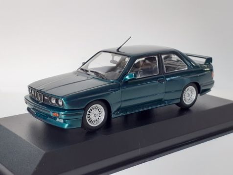 1:43 Maxichamps 1987 BMW M3 E30 in Green Metallic 