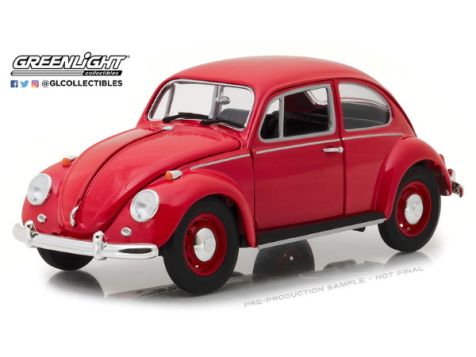 13512 1:18 Greenlight 1967 Volkswagen Beetle Pink & White