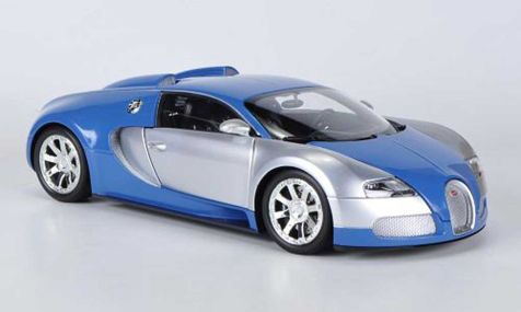 1:18 Minichamps 2009 Bugatti Veyron L'Edition Centenaire Chrome/Blue