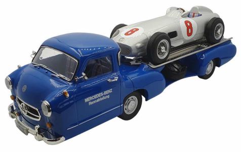 1:18 WERK83 Mercedes-Benz W196 Formula 1 1955 Juan Manuel Fangio + Mercedes Benz W21 "das blaue wunder"