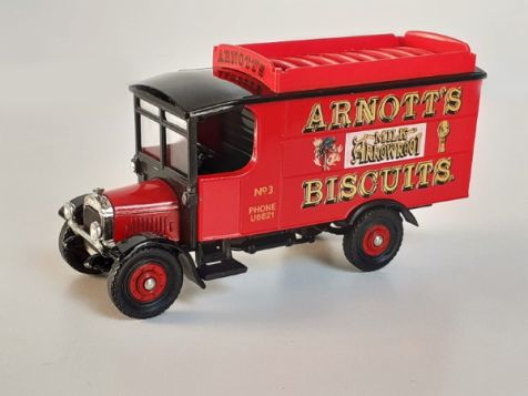 Corgi Thornycroft Van with Roof Rack 'Arnott's Biscuits'