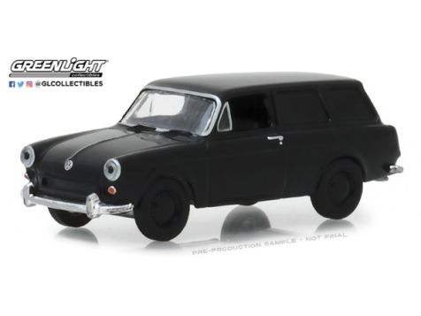 1:64 Greelight 1965 Volkswagen Type 3 Panel Van - Black Bandit
