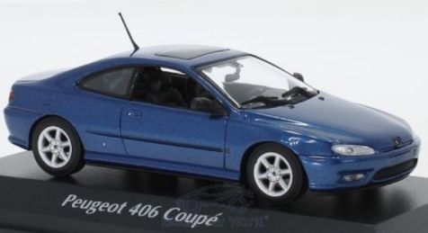 1:43 Minichamps Peugeot 406 Coupe 1996 Metallic Blue