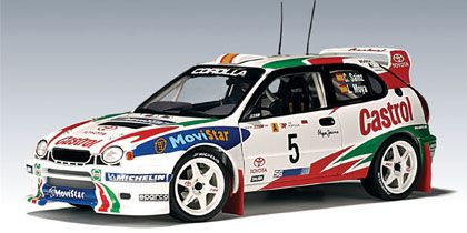 1:18 Autoart 1996 Toyato Carolla WRC Driven By C.Sainz and L. Moya