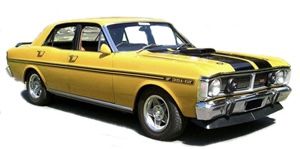 1:24 DDA - 1971 Ford Falcon XY GTHO Phase III in Shell Yellow