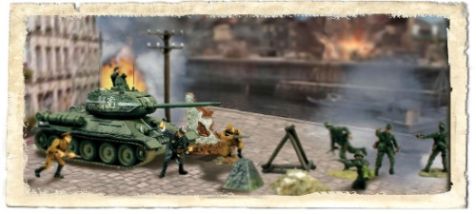 1:72 Forces of Valor Battle Extreme Russian T-34/85 & Soldiers Set - Eastern Front 1945 diecast military model