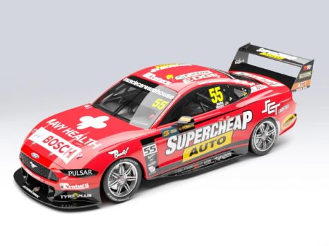 1:43 Athentic Collectables Supercheap Auto Racing Ford Mustang GT 2019 Sandown 500 Retro Round #55 Mostert/Moffat