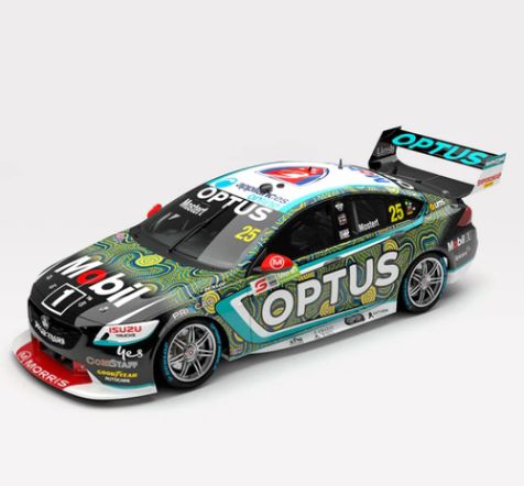 1:18 Authentic Collectables Mobil 1 Optus Racing #25 Holden ZB Commodore - 2022 Darwin Triple Crown Indigenous Round - Driver: Chaz Mostert