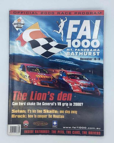 2000 FAI 1000 Official Program - 16-19th November 2000 - front cover