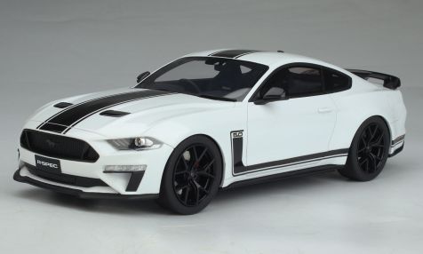 1:18 GT Spirit 2020 Ford Mustang R-Spec in White, black stripe