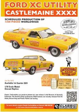 PREOREDER 1:18 Classic Carlectables Ford XC Utility Castlemaine XXXX