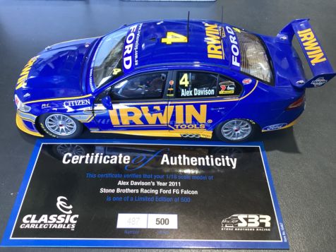 1:18 Classic Carlectables 2011 Stone Brothers Racing Irwin Tools Ford FG Falcon Alex Davison