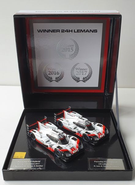 !:43 2015 2016 2017 Le Mans Winner  set 2 Porsche 919 Hybrid