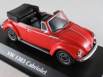 1:43 Maxichamps VW 1303 Cabriolet 1979 RED
