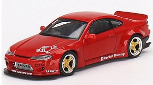 PREORDER 1:64 MiniGT Nissan Silvia (S15) Rocket Bunny Red