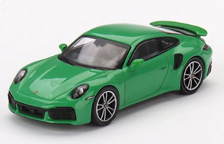 PREORDER 1:64 MiniGT Porsche 911 Turbo S Python Green