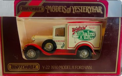 1:40 Matchbox Models of Yesteryear 1930 Model 'A' Ford Van Walters