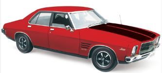 1:18 Classic Carlectables Holden HQ Monaro Salamanca Red with Black Stripes die cast model car 