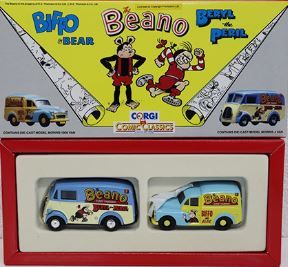 1:43 Corgi Comic Classics The Beano Morris 1000 Van - Morris J Van Biffo the Bear Beryl The Peril