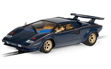 1:32 Scalextric Lamborghini Countach Blue and Gold