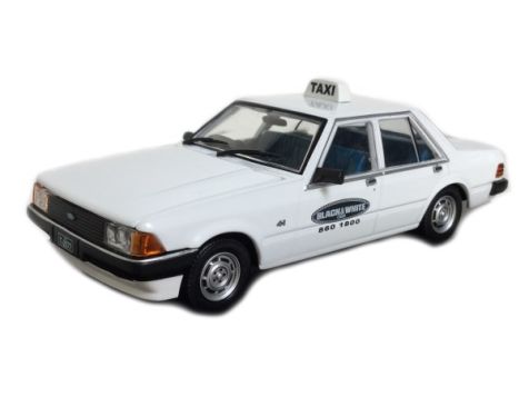 1:43 TRAX Ford XD Falcon GL Taxi - Black and White Cabs - TR84E