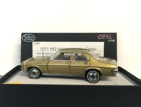 1:43 Trax Opal Series 1971 Holden HQ Premier Sedan - Patina Gold Premier - TO03 Diecast model
