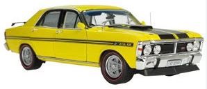 1:18 Classic Carlectables Ford XY Falcon Phase III GT-HO Yellow Glow